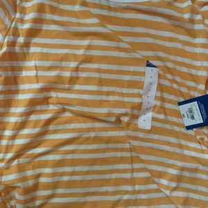 Yellow and white t-shirt